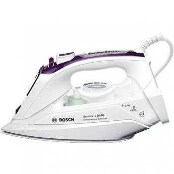 Bosch TDA703121A Ferro da stiro a vapore con tecnologia iTemp, 3,100 Watt e colore bianco/viola