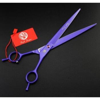 Purple Dragon 9 inch Straight Dog Grooming Scissors