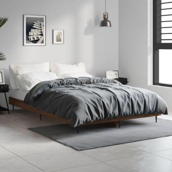 VidaXL Bettrahmen Braun Eichen-Optik 120x190 cm