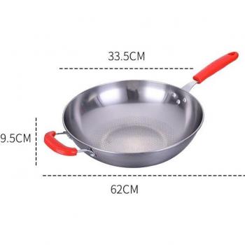 Edelstahl‑Bratpfanne 32 cm – Rauchfreie Wok‑Pfanne für die Küche