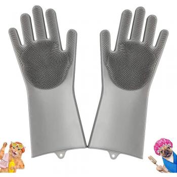 Gants de toilettage en silicone