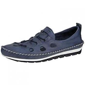 Gemini Damen Slipper Marineblau mit elastischem Band