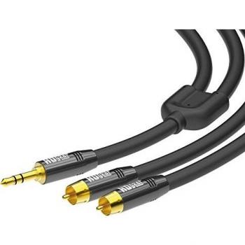HDGear 3,5mm Klinkenstecker auf 2x Cinch Stecker Kabel 5m