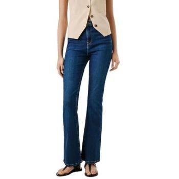Pantalones de Algodón Flare Dion Azul