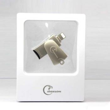 Ingelon Metal Micro SD Card Reader with Lightning for iPhone and iPad