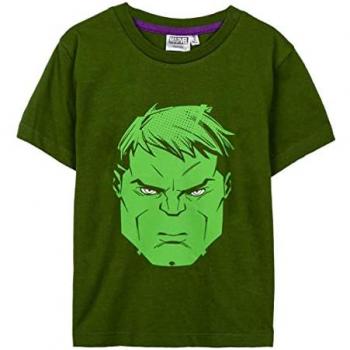 Camiseta Infantil de Manga Corta Hulk Beige 100% Algodón