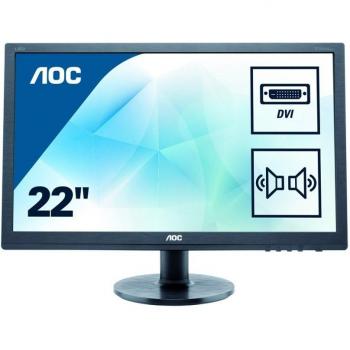 Dual‑Port AOC 21.5 LED Screen – DVI & VGA, VESA Compatible
