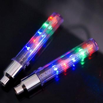 Luces Coloridas para Válvula de Bicicleta, 2 Paquetes, 5 LED, Resistentes al Agua, Interruptor de Radios