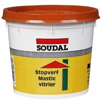 Mastic-colle vitrier 1 kg Soudal
