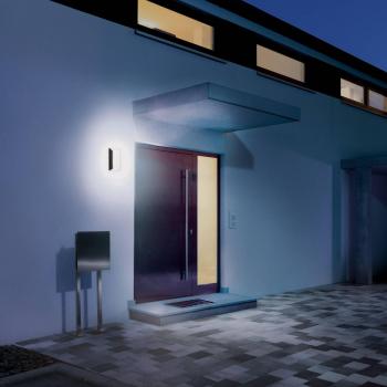 Steinel Außen-Wandleuchte L 30 anthrazit, LED wechselbar, warmweiß, E27-Fassung