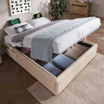 Redom Cabinet Douillet 160 × 200 – Sommier à Lattes Intégral