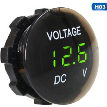 Voltímetro Digital a Prueba de Agua para Vehículos DC12V-24V