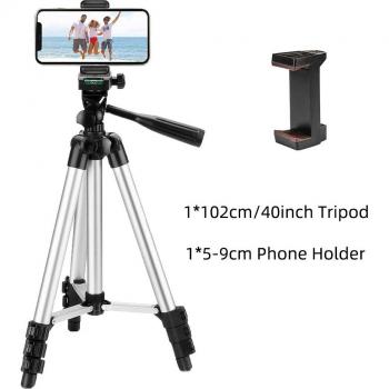 Portable 50-Inch Tripod for Phones & Cameras