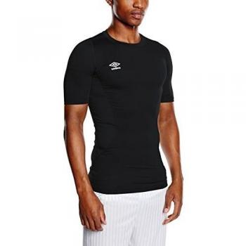 L‑Size Umbro Basela Base Layer, Black, Short Sleeve