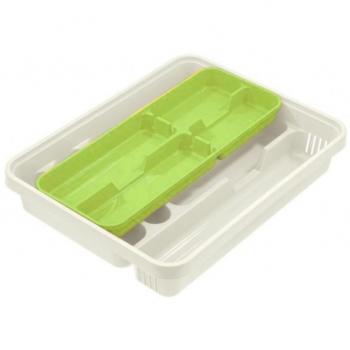 Porta Posate Mixy Tontarelli Bianco/Lime 31x39.5xh7cm