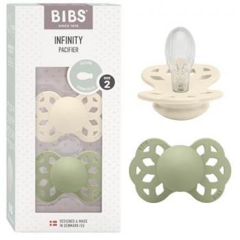 Infinity‑Schnuller‑Set (2 Stück) – Silikon, symmetrisch, ab 6 Monaten, farbenfroh, Unisex