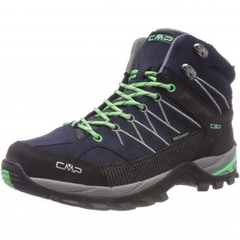 CMP Rigel Mid, Zapatos de Trekking para Mujer, Negro (Asphalt-Ice Mint 64bn), 36 EU