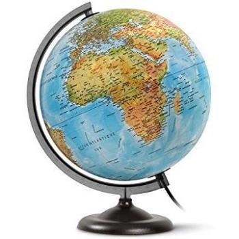 Globe terrestre lumineux avec support