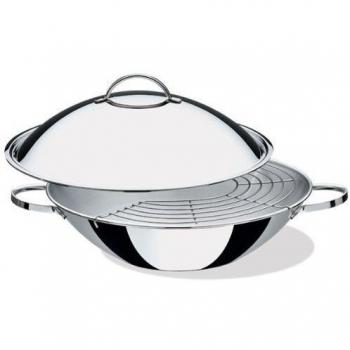 Wok antiadhésif Lagostina avec couvercle de 36 cm