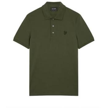 Camicia Polo Lyle & Scott a manica corta tono “Eagle” oliva