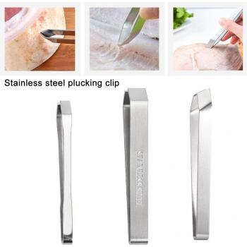 3PCS Stainless Steel Fish Bone Tweezers
