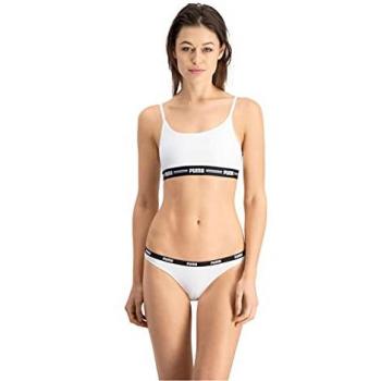 PUMA Bikinislip mit umlaufendem Markenlogo am Bund – 2er-Pack