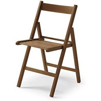 Sedia da Esterno Portatile in Noce 79x42.5x47.5 cm