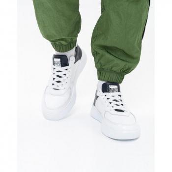 Size 42 White Leather Sneakers with ISSA Plus Technology