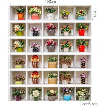 PVC Self-Adhesive Flower Stairway Stickers