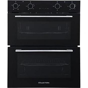 Built-Under Black Electric Fan Double Oven by Russell Hobbs