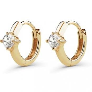 FAVS Paar Creolen FAVS Damen-Creolen 375er Gelbgold 2 Zirkonia