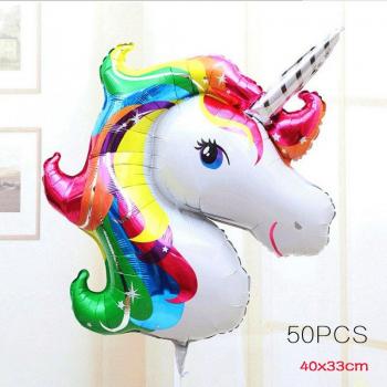 Unicornio Feliz 50 Globos para Cumpleaños y Boda