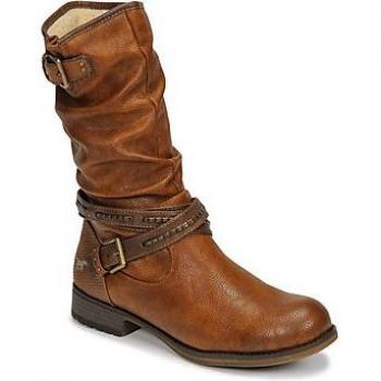 Mustang Elegante Stiefel 1139624 Braun 307 Cognac Kunstleder für Damen
