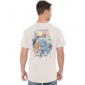 Marvel Fantastic Four Cosmic First Family Top – Natural, Beige, 2XL