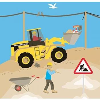 DH-Konzept BAUSERV015 Servietten Baustelle 20 Stück, mehrfarbig