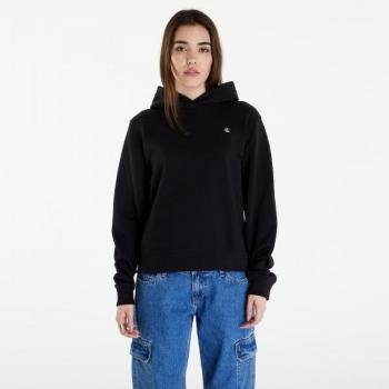 Calvin Klein Jeans Felpa Donna Nero Regular XS Badge Embro