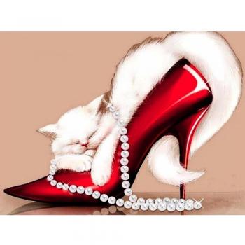 Kit de Pintura de Diamante Salto Alto y Gato