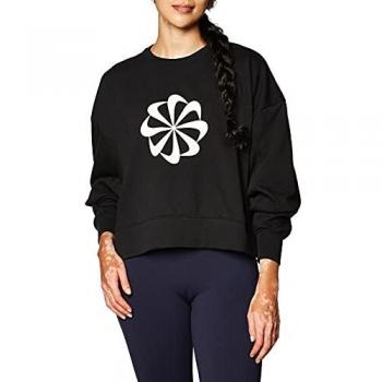 Nike Damen Icon Clash Dry PT TP GD Pullover – Schwarz/Weiß – XS