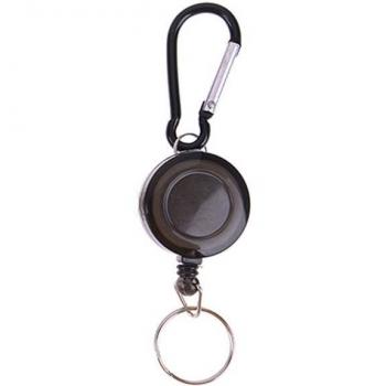 Multicolor Steel Cord ID Card and Badge Reel Keychain