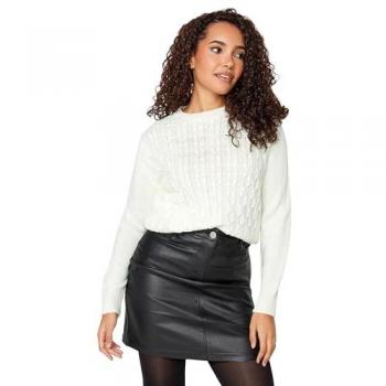 Soft Wool Cable Knitted Top – Women's 18-20