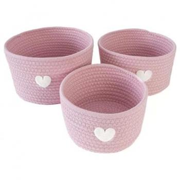 Intirilife Deko‑Korbset für Ablagen – 3‑teiliges Organizer‑Paket