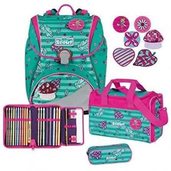 Scout Alpha Comedy‑Snap-Set – Schulrucksack, 4 Teile