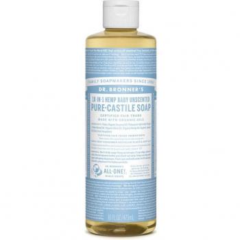 Dr. Bronner’s Unscented Baby‑Mild Castile – 475 ml