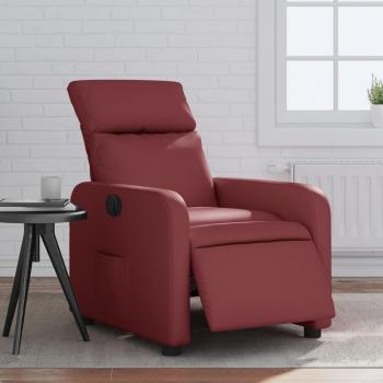 Red Wine Fabric‑Toned Electric Folding Sofa