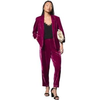 Raspberry Velvet Trouser (Women) – Petite, 14