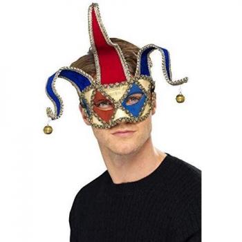 Opera Jester Mask with Musical Motif