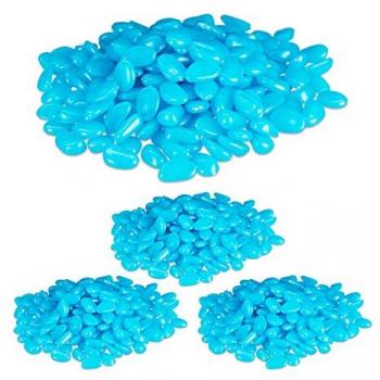 Galets Fluorescents Relaxdays, 800 pièces, nuit