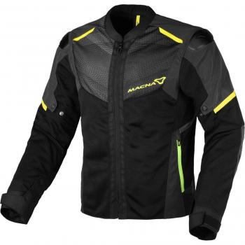 Macna Orcano 2.0 NightEye Motorradzeltrockene Jacke – Schwarz & Gelb, Größe M (männlich)