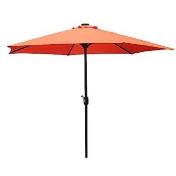 Ombrellone Amalfi Rotondo con LED Terracotta 2,66 m