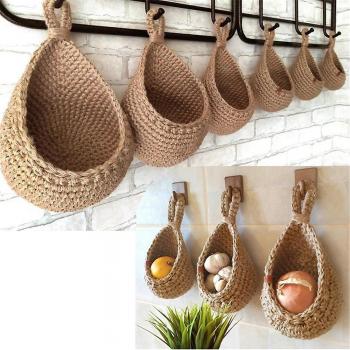 Jute suspendu BestDaily – Panier cuisine boho